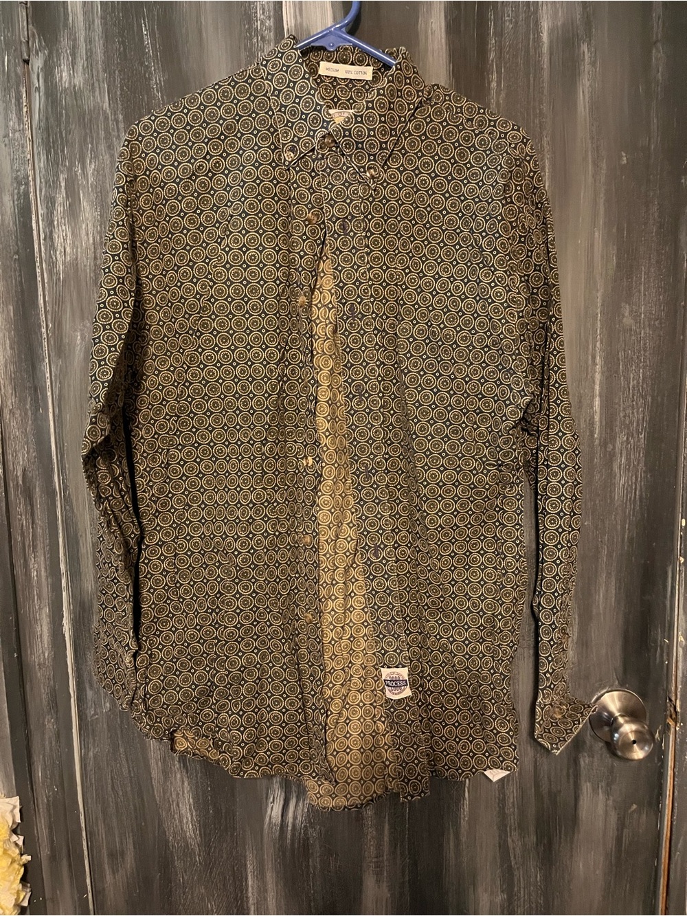 Savane Mens Button Up Shirt long  Sleeve size medium